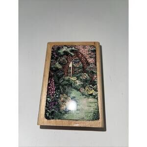 Stampendous Wood Mounted Rubber Stamp Archway Revisited 1996 2.5" X 3.5"